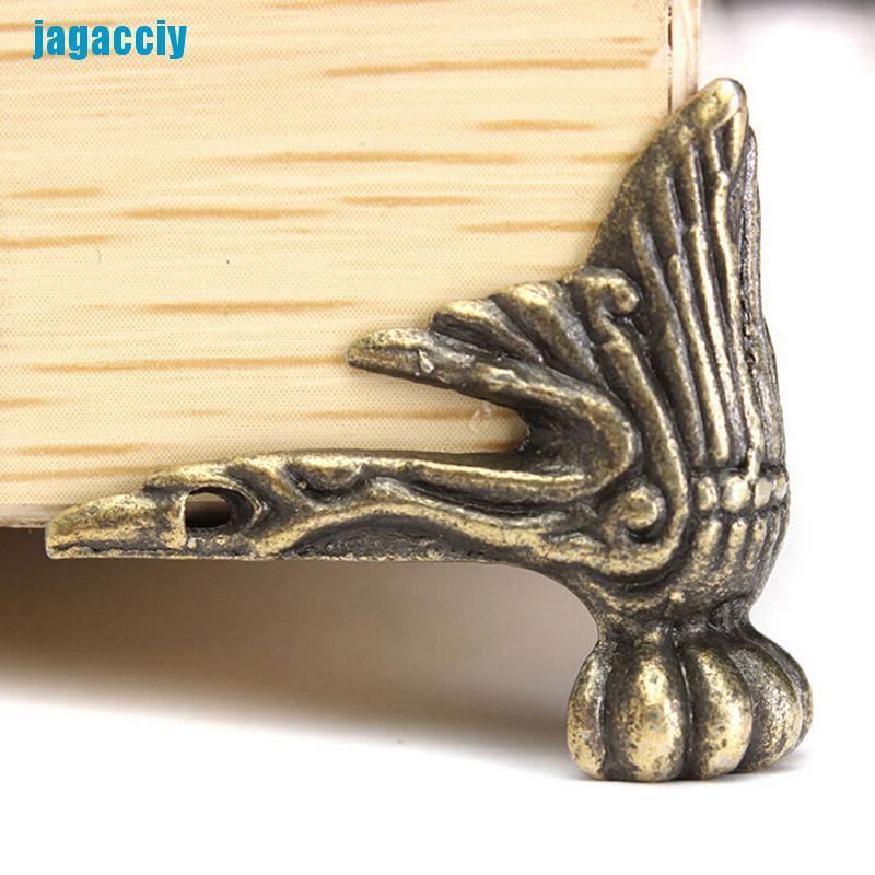 [jagacciy] 4pcs Jewelry Chest Gift Box Wood Case Decorative Feet Leg Corner Protector Guard ggbo