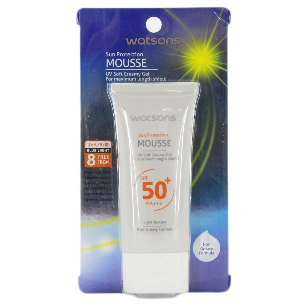 Mousse Chống Nắng Watsons Sun Protection Mousse Non Greasy Formula SPF50+ PA+++ 50ml