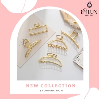 Kẹp tóc kim loại Hàn Quốc sang chảnh - Kẹp càng cua Emlux Jewelry Store