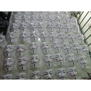 Mặt nạ hacker anonymous (Trắng cơ bản) _hàng bao đẹp