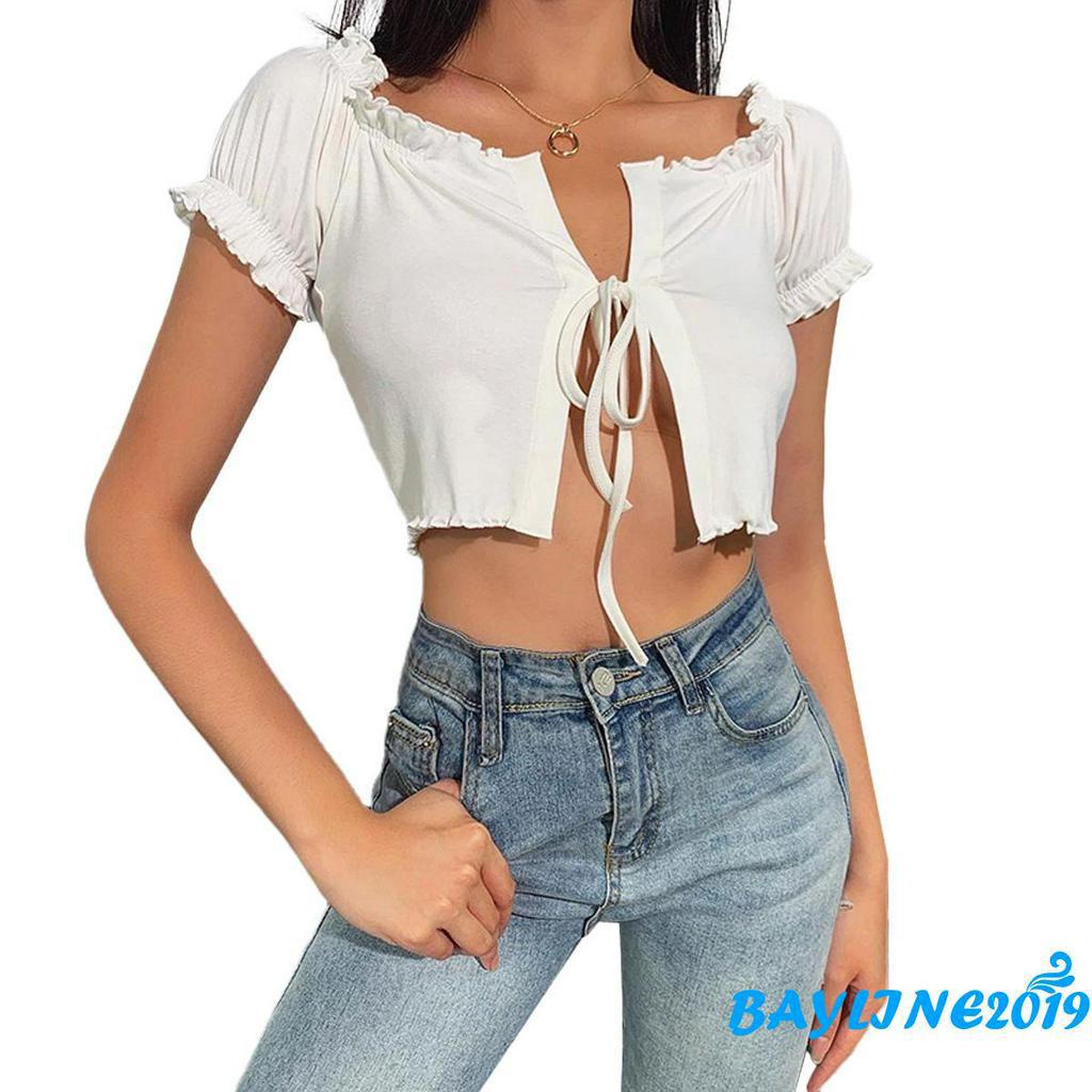 Áo Croptop Cổ Thuyền Màu Trơn Thời Trang Mùa Hè Sành Điệu Cho Nữ