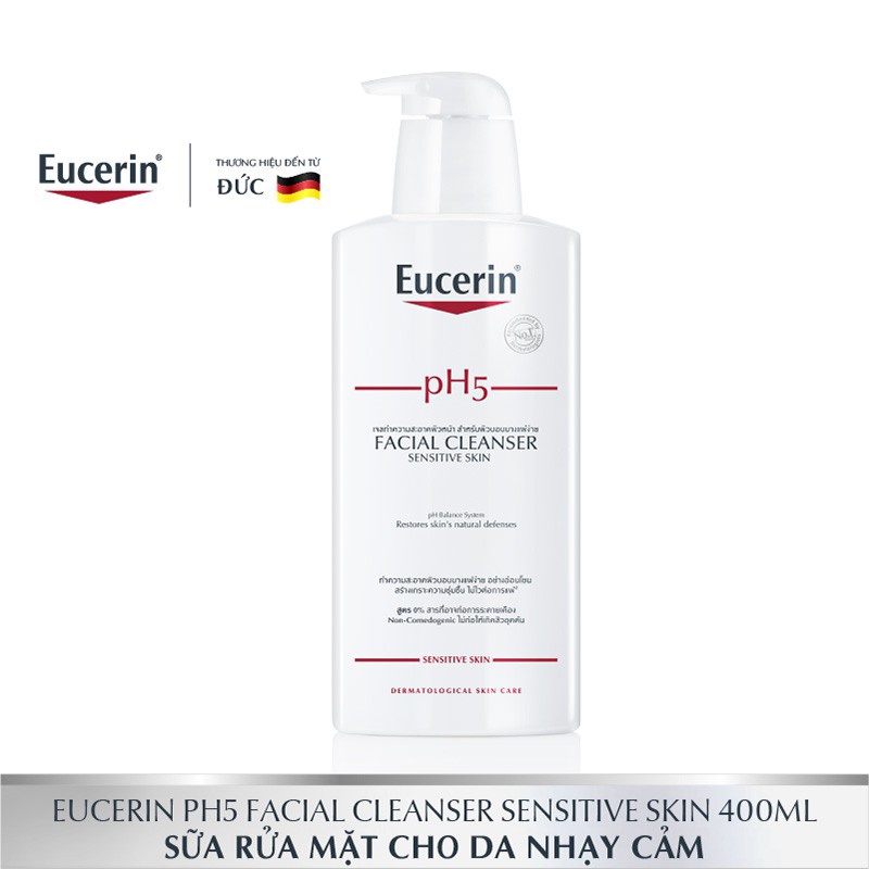 Sữa Rửa Mặt Eucerin PH5 Cho Da Nhạy Cảm 100ml & 400ml - Facial Cleanser Sensitive Skin SRM