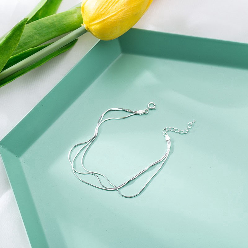  Vòng đeo tay bạc nhiều lớp phong cách Hàn Quốc thời trang cho nữ | BigBuy360 - bigbuy360.vn