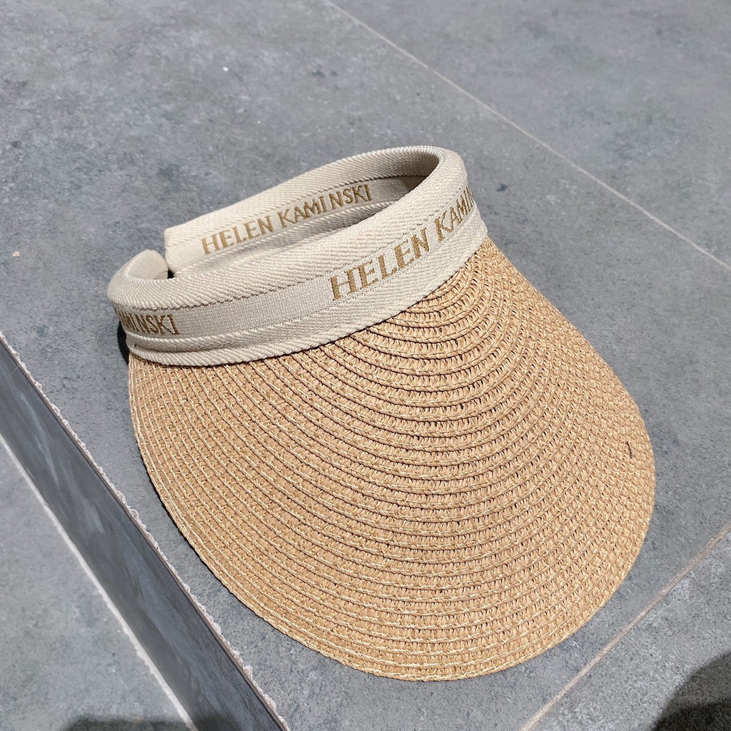 Mũ cói vành chống nắng nửa đầu chống nắng, chống tia UV style Hàn Quốc dễ thương phù hợp với mọi khuôn mặt