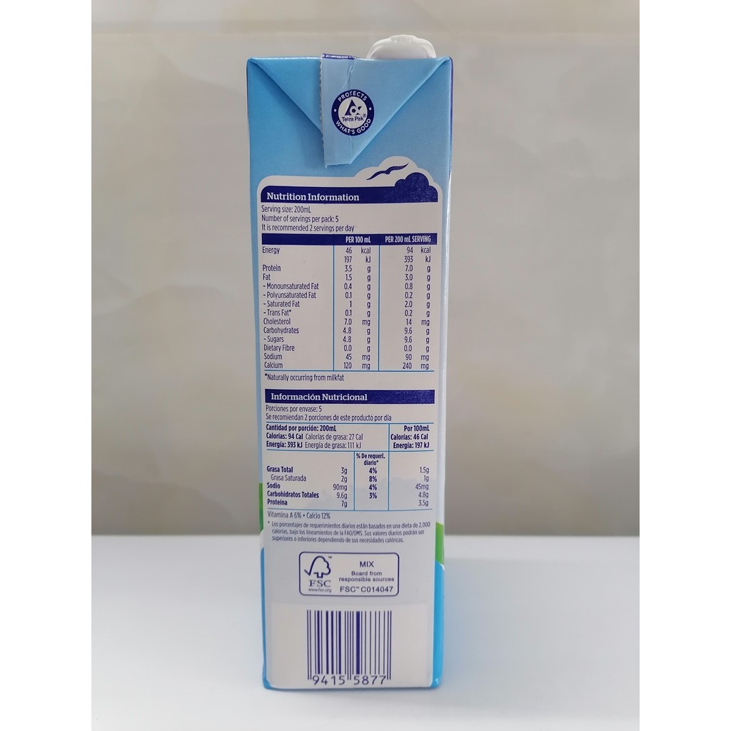 [1 Lít – Low Fat] Sữa tươi ít béo [New Zealand] ANCHOR UHT Milk (halal) (bph-hk)