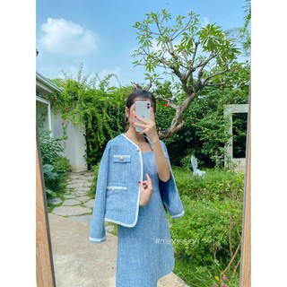 Tweed dạ xanh MIN DESIGN
