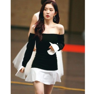 ĐẦM IRENE TRỄ VAI PHỐI ĐEN TRẮNG