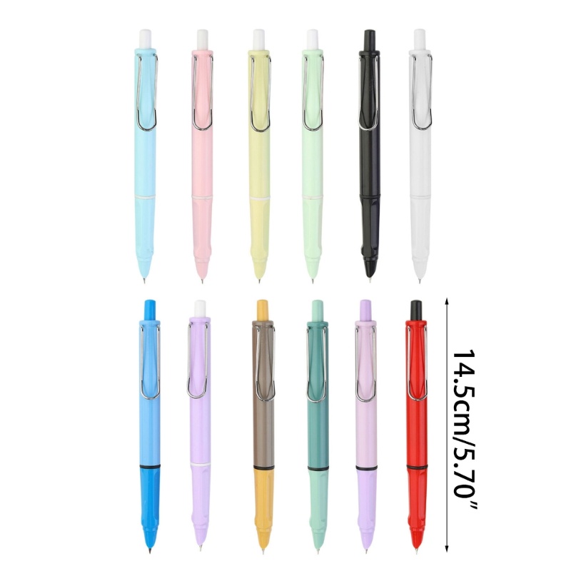 Set 5 Bút Mực Dạng Nhấn Ngòi Mảnh 0 38m Có Thể Thay Thế Cho Học Sinh / Văn Phòng