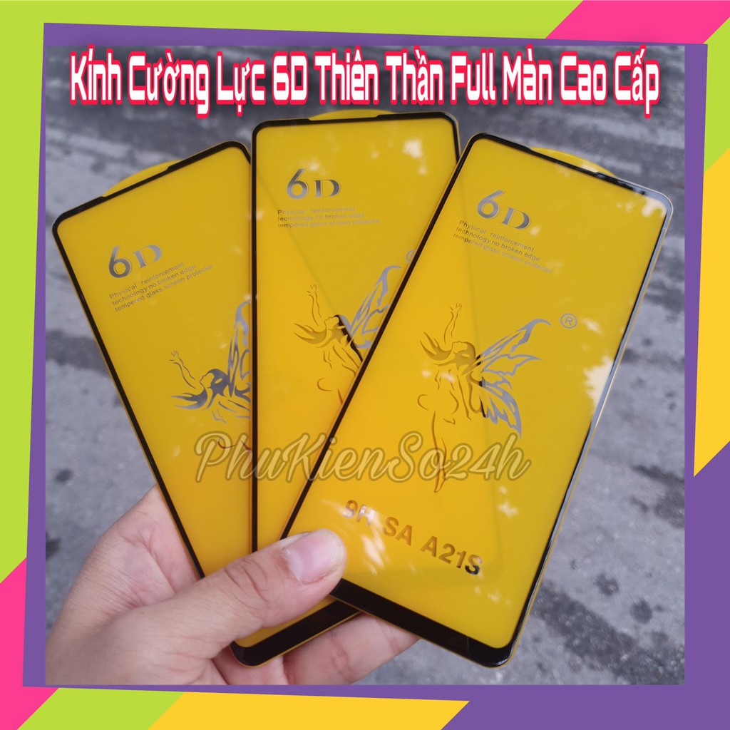 Samsung A21S / A21 - Kính Cường Lực Full Màn 6D thiên thần cao cấp, bo mép 2,5D, cảm ứng siêu mượt A