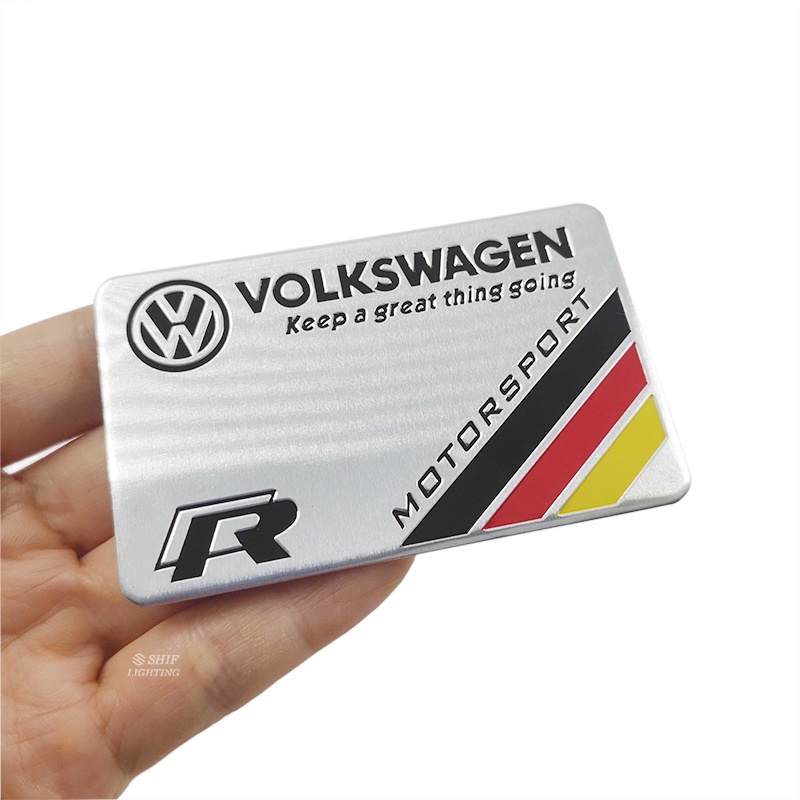 1 x Miếng Dán Logo R-line Bằng Nhôm Thay Thế Cho Xe Hơi VW Volkswagen