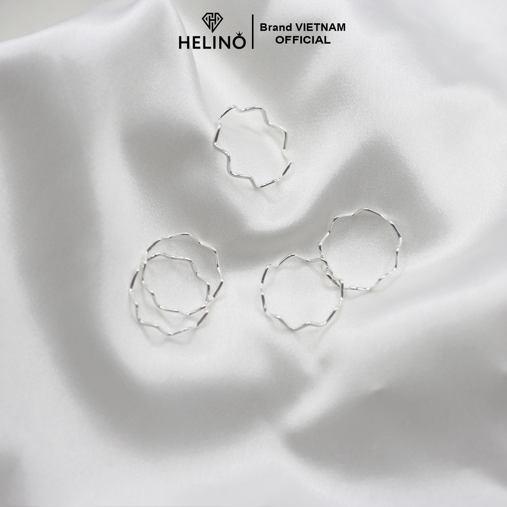 Nhẫn bạc HELINO sóng trơn basic xinh xắn N06