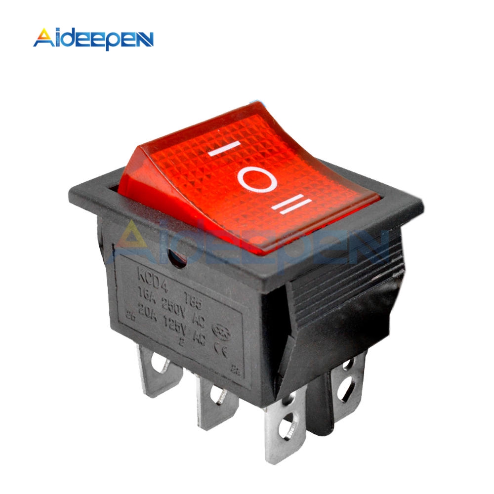 Công Tắc Bật KCD4 2 Điểm/3 Điểm 4 Chấu/6 Chấu Dành Cho Đèn Và Các Thiết Bị Điện 16A 250VAC/20A 125VAC | BigBuy360 - bigbuy360.vn