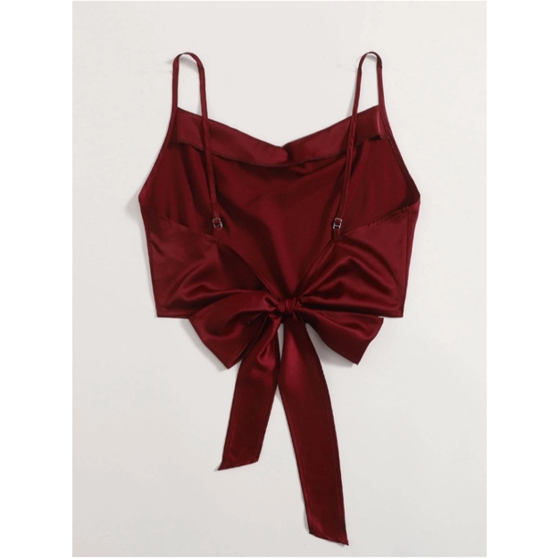 Áo croptop hai dây có nơ buộc sau lưng sexy sang chảnh