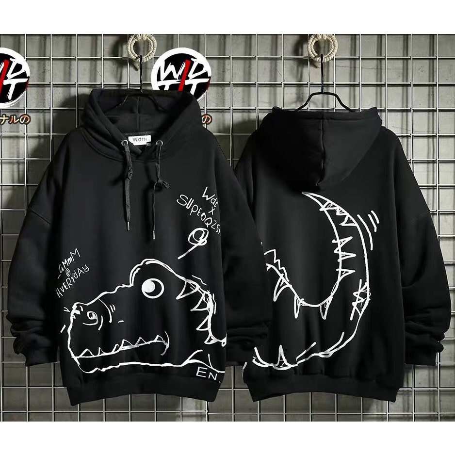 Áo Hoodie Nỉ Nam Nữ Dài Tay Có Mũ Họa Tiết Khủng Long Vẫy Đuôi Thời Trang Zenkocs3 MEN TOP 236