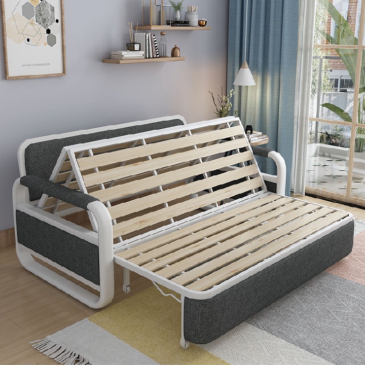 Giường Sofa Gấp Gọn Đa Năng Đời Mới, Ghế Thông Minh Kéo Ra Thành Giường Khung Thép