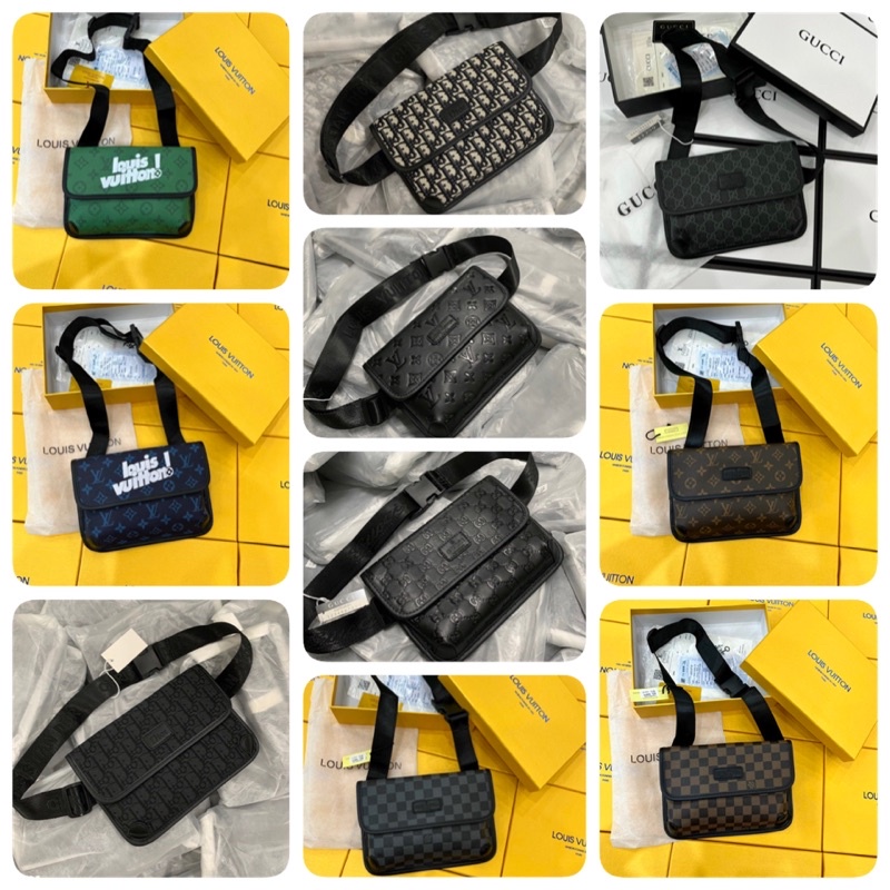 Túi đeo chéo Lv,Dior cao cấp_Túi đeo chéo nam khoá nam châm