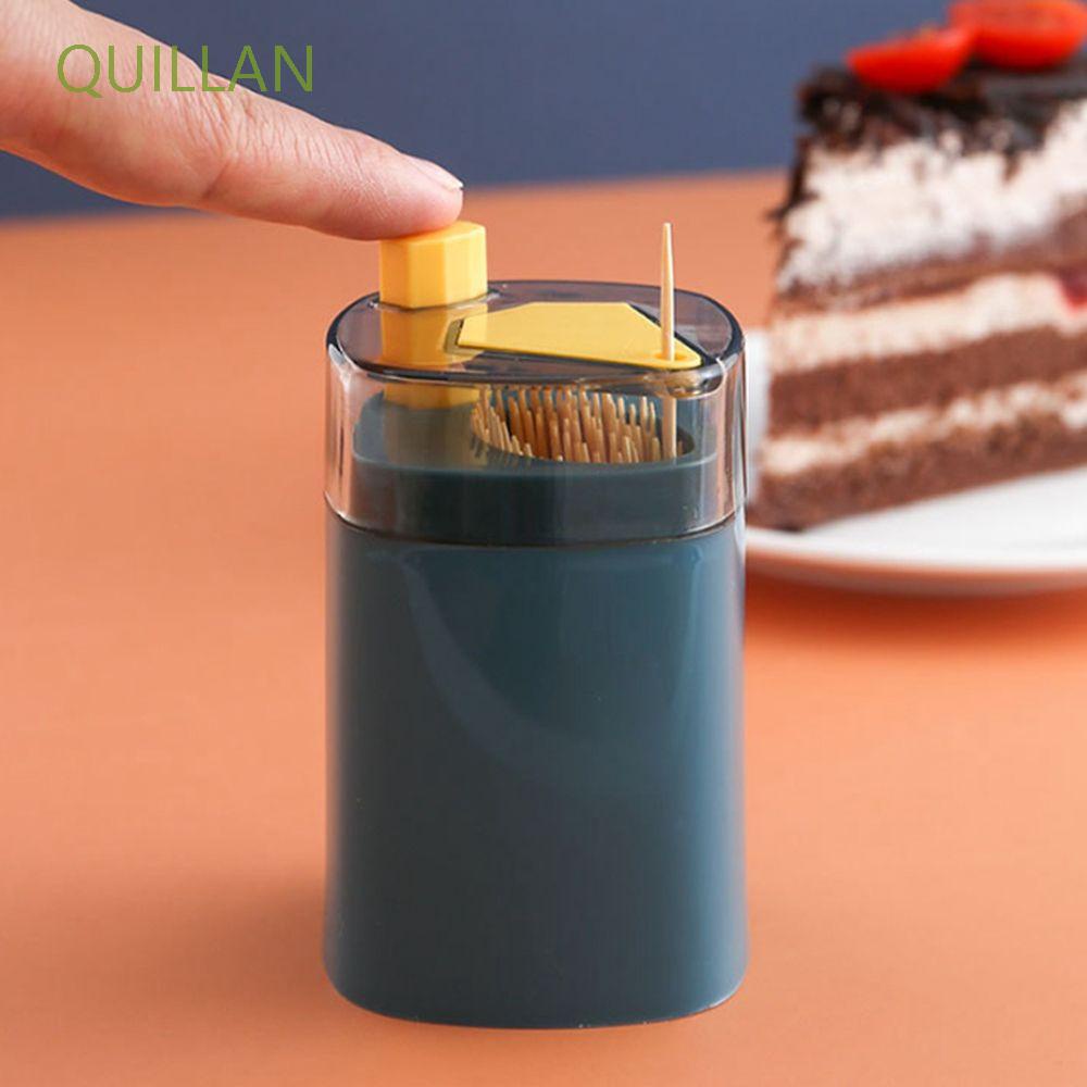 Hộp Đựng Tăm Xỉa Răng / Răng Dạng Nhấn Nhiều Màu Sắc Nhỏ Gọn Tiện Dụng Cho Nhà Bếp