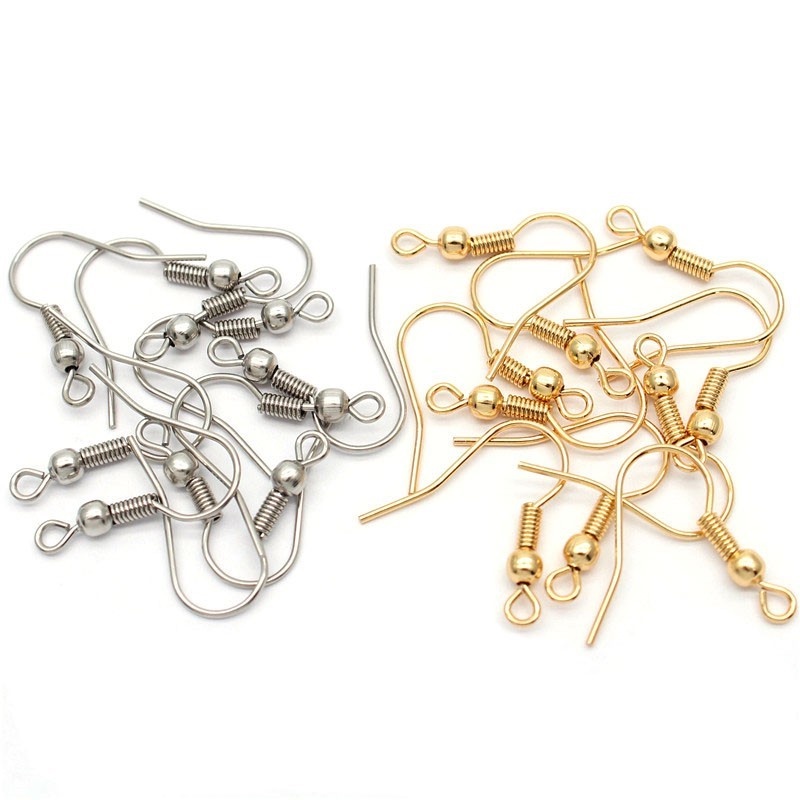 Set 100 Móc Làm Bông Tai 18mm Nhiều Màu Sắc Không Gây Dị Ứng