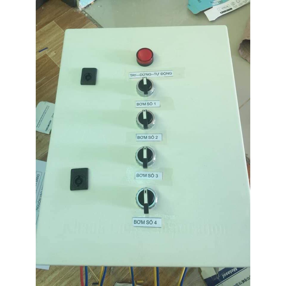 Tủ điều khiển 1 bơm tưới 4 khu riêng biệt, tự động qua WIFI