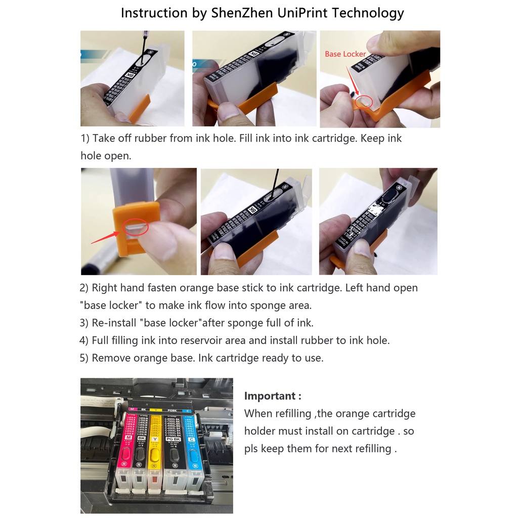 Set 6 Hộp Mực Cho Máy In canon ip8770 mg6770 mg6670