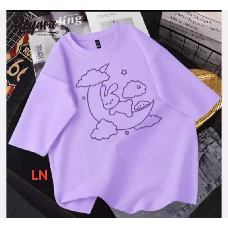 Áo phông thỏ ôm mặt trăng DA