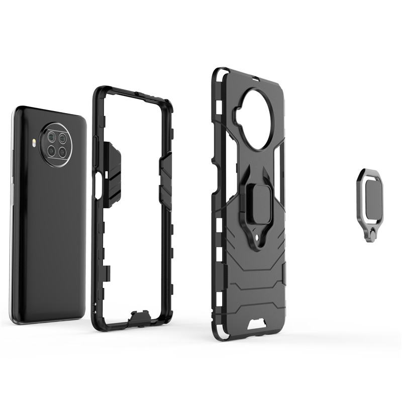 Ốp Điện Thoại Bảo Vệ Điện Thoại Màu Sắc Đơn Giản Có Giá Đỡ Nam Châm Cho Xiaomi Redmi Note 9 4g 5g / Note 9 Pro 5g