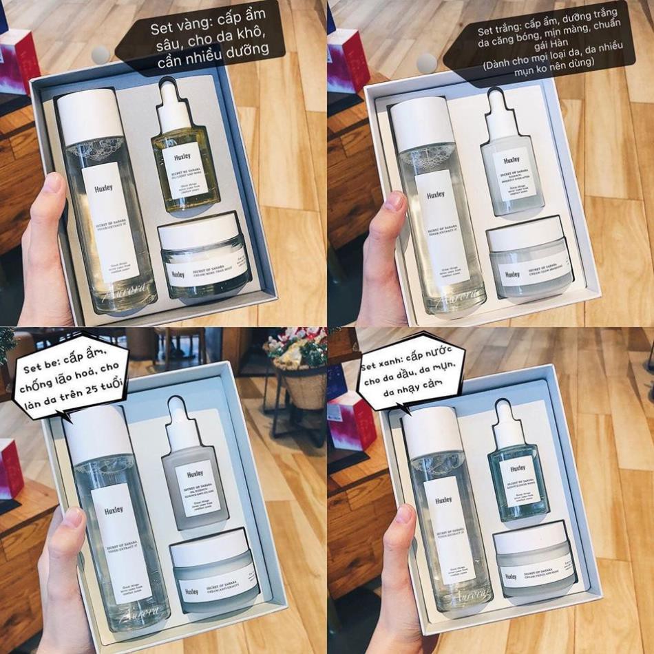 Set Huxley Dưỡng Da Đa Chức Năng 3 Sản Phẩm Chính Hãng Korea
