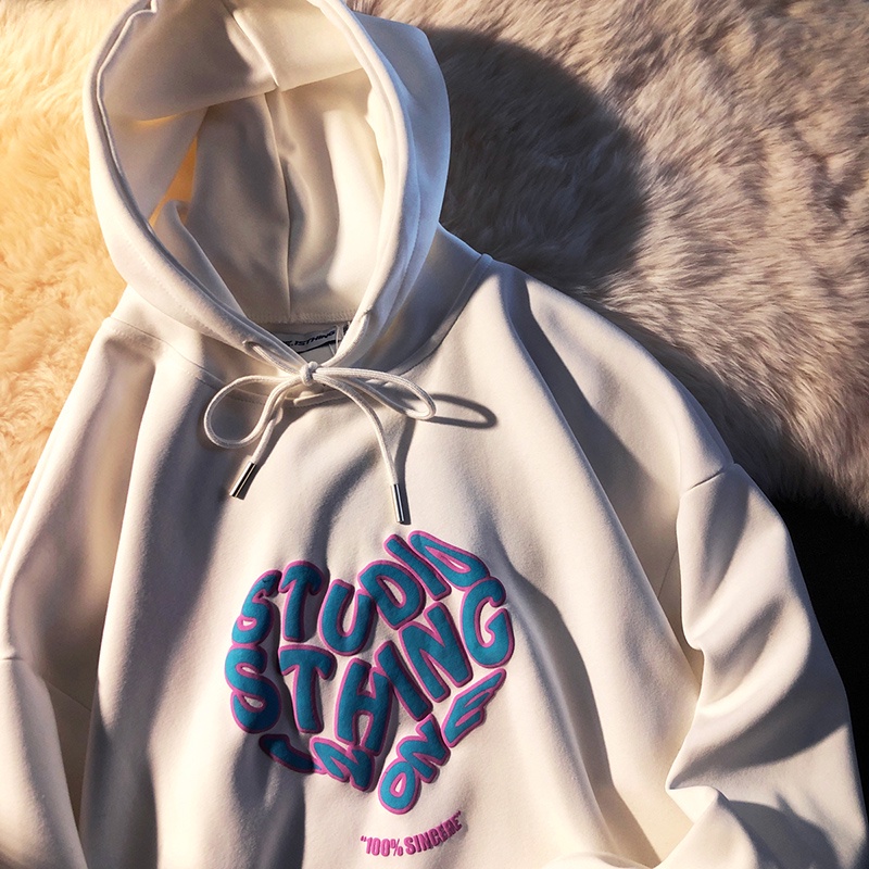 Áo Hoodie Tay Dài Dáng Rộng In Chữ Phong Cách Hàn Quốc Thời Trang Cho Nữ | BigBuy360 - bigbuy360.vn