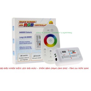 Bộ điều khiển dây đèn Led đổi màu RGB - Nút bấm cảm ứng chạm - Tầm xa trên 20m