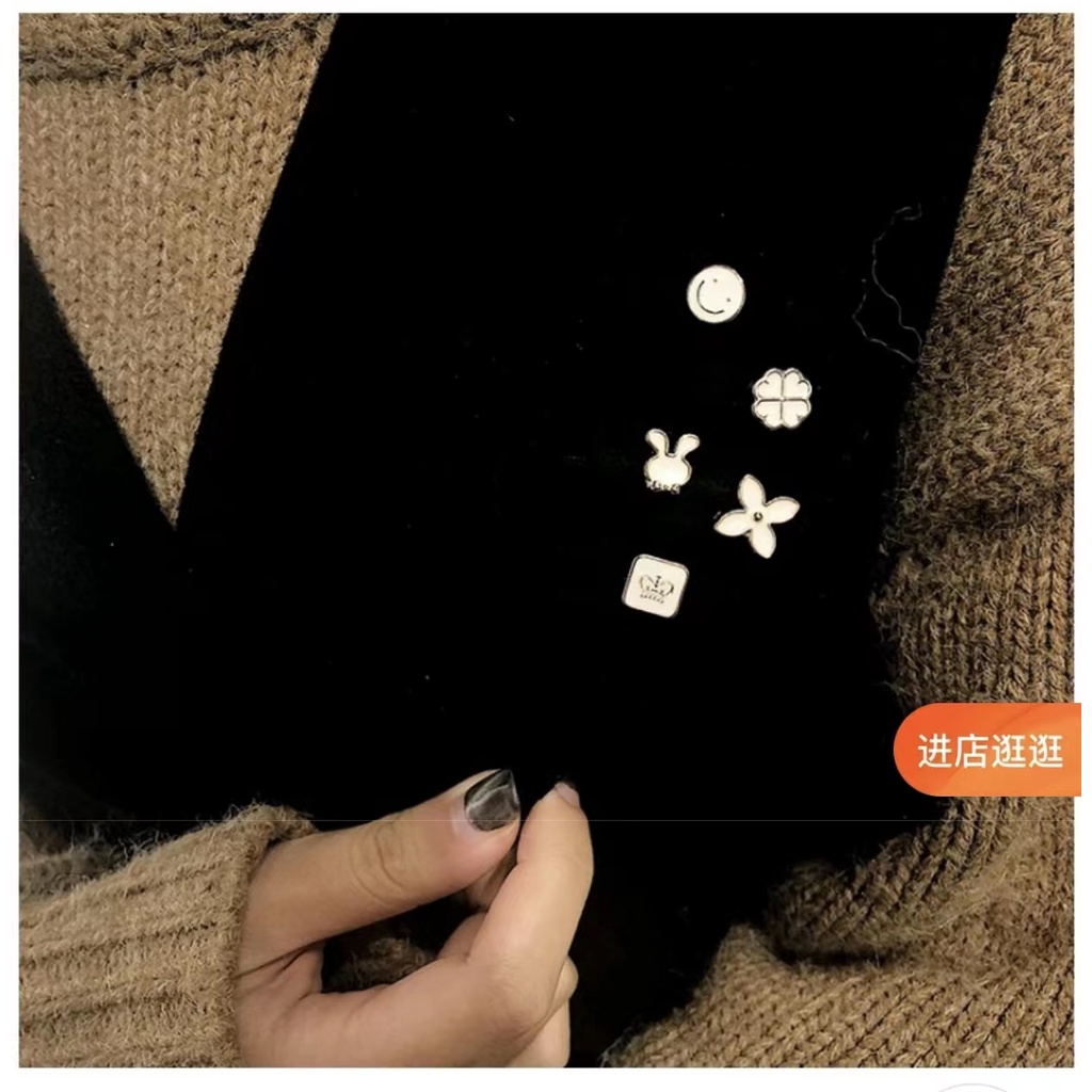 Bộ 10 chiếc trâm cài nhỏ hàn quốc Ghim cài áo nữ Trang trí nơ cài áo sáng tạo Phụ kiện quần áo