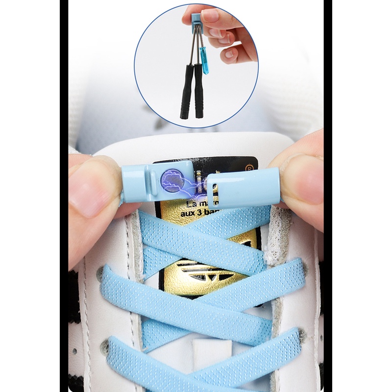 Dây Giày Khóa Từ Tính Nhanh Chóng 1 Giây Bằng Kim Loại Tiện Lợi