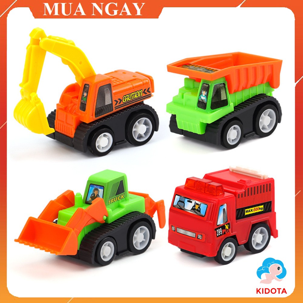 Đồ chơi mô hình xe máy xúc cho bé kéo thả quán tính chất liệu nhựa bền đẹp XMH09