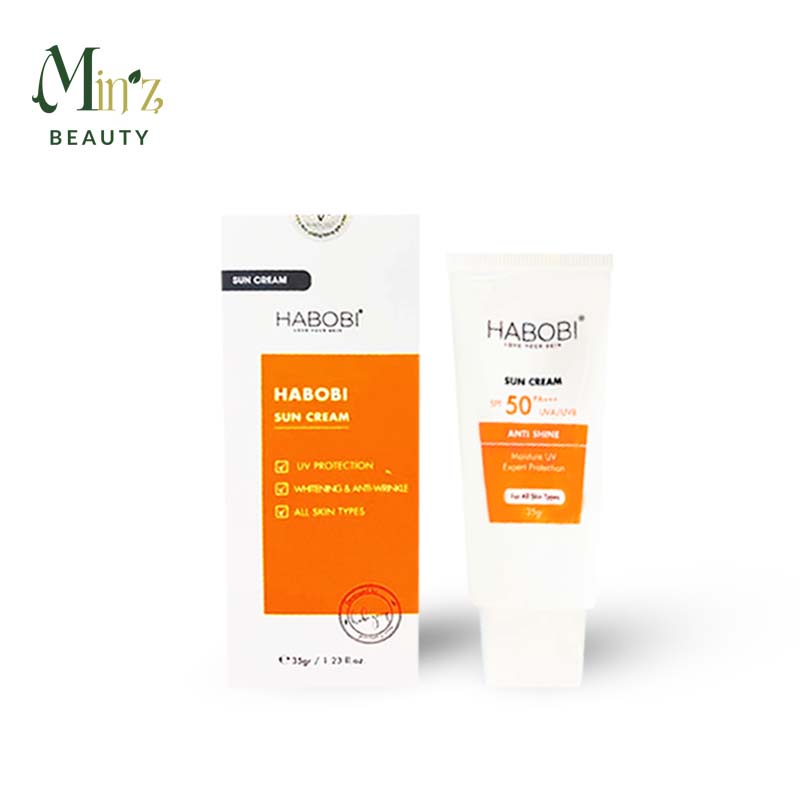 Kem Chống nắng vật lý HABOBI chỉ số SPF 50 PA++ dịu nhẹ phù hợp cho mọi loại da