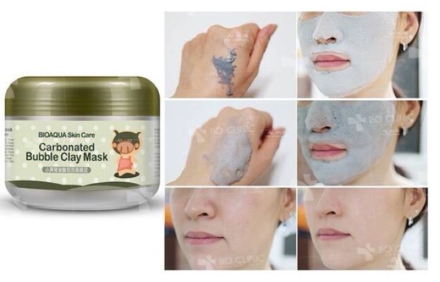 Mặt Nạ Sủi Bọt Thải Độc Bì Heo Carbonated Buble Clay Mask Chứa Collagen Của Bioaqua