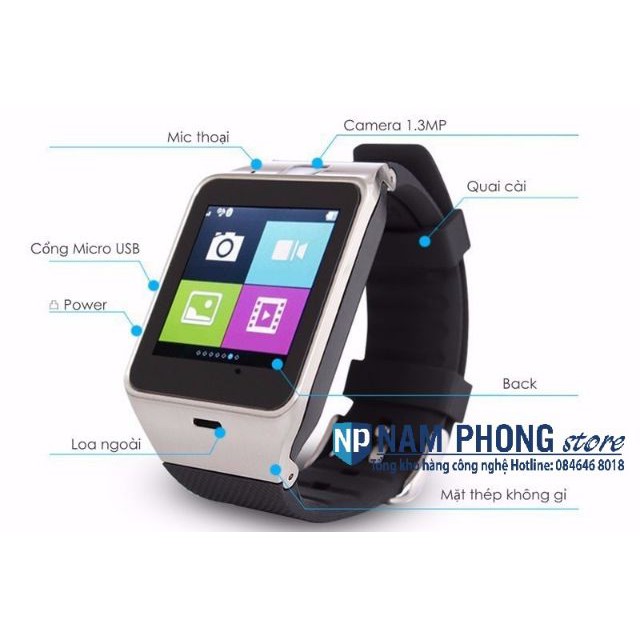 Đồng hồ thông minh tiếng việt DZ09 nghe gọi như điện thoại