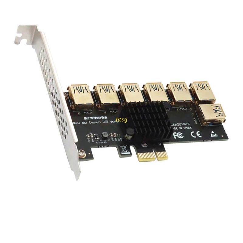 Thẻ mở rộng PCI-E X1 1 sang 7 USB 3.0 tương thích với PCIE X4 X8 X16