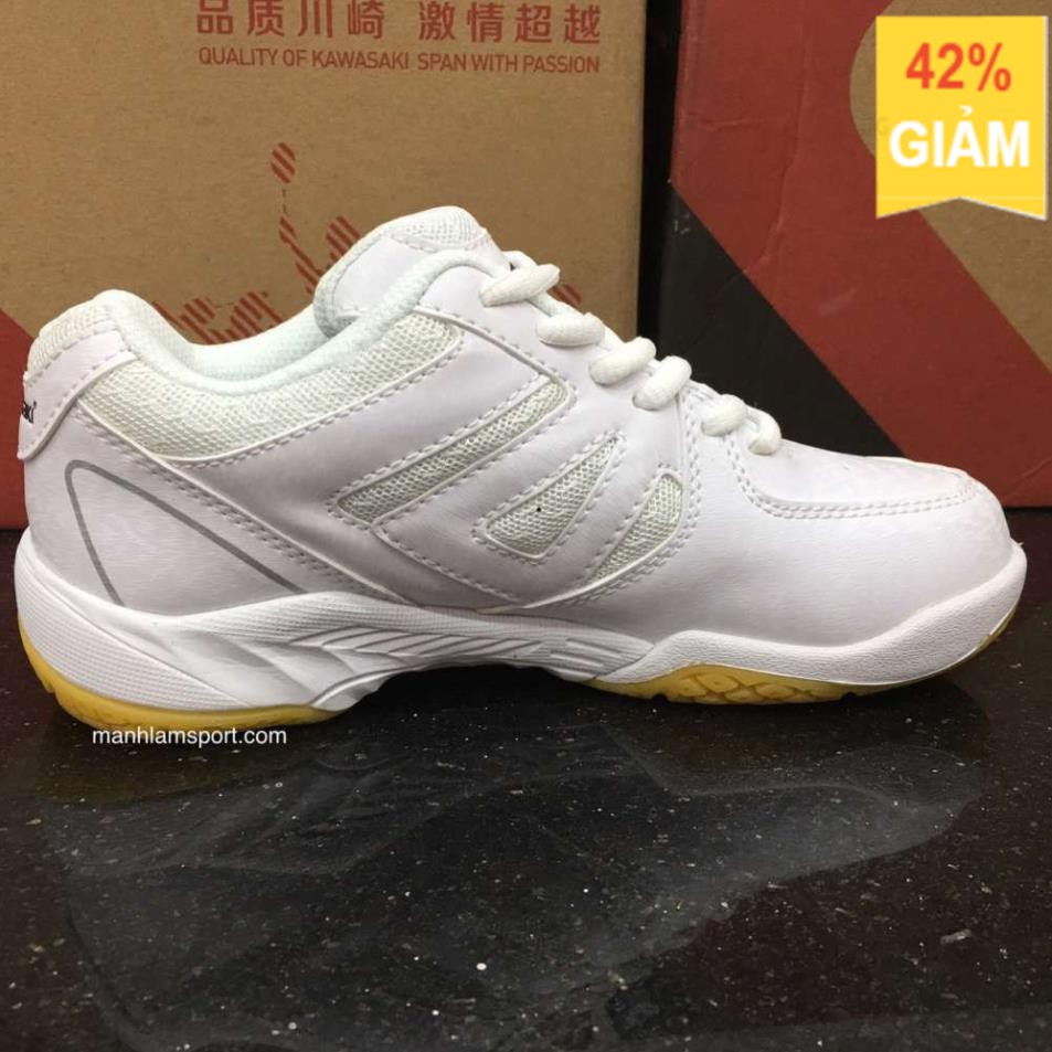[Giày trẻ em] Giày cầu lông Kawasaki KC17 Trắng bền, rẻ, bảo hành 2 tháng, đổi mới trong 15 ngày bán