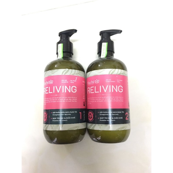 ✔Dầu gội  HACHI  RELIVING 500ML (SHAMPOO) -  cao cấp màu hồng