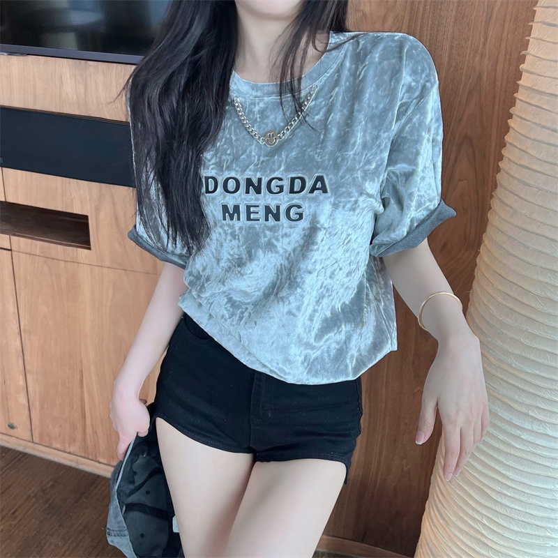 Áo Thun Nữ Ngắn Tay In Chữ Thời Trang