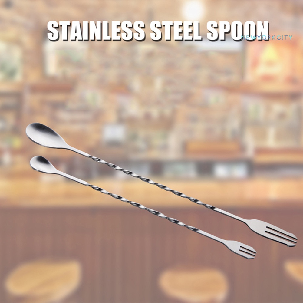 Muỗng Khuấy Cocktail Hai Đầu Bằng Thép Không Gỉ