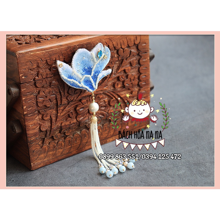 Tự Thêu/ Nghề Thêu/ DIY tự thêu kim CÀI ÁO HOA MỘC LAN/ kit nguyên liệu THÊU HOA / bách hóa na na