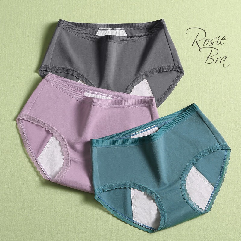 Quần Lót Chống Tràn Nguyệt San Cotton Mịn Cạp Vừa Chống Hằn Phong Cách Nhật Bản P422