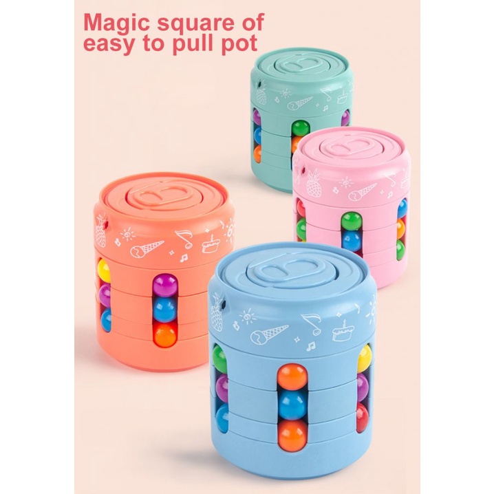Đồ chơi khối rubik hạt đầu nhiều màu sắc giảm căng thẳng cho người lớn và trẻ em