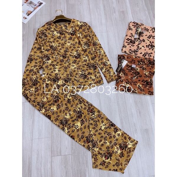 Bộ gấm hoa ép các bà Bộ hoa bà già