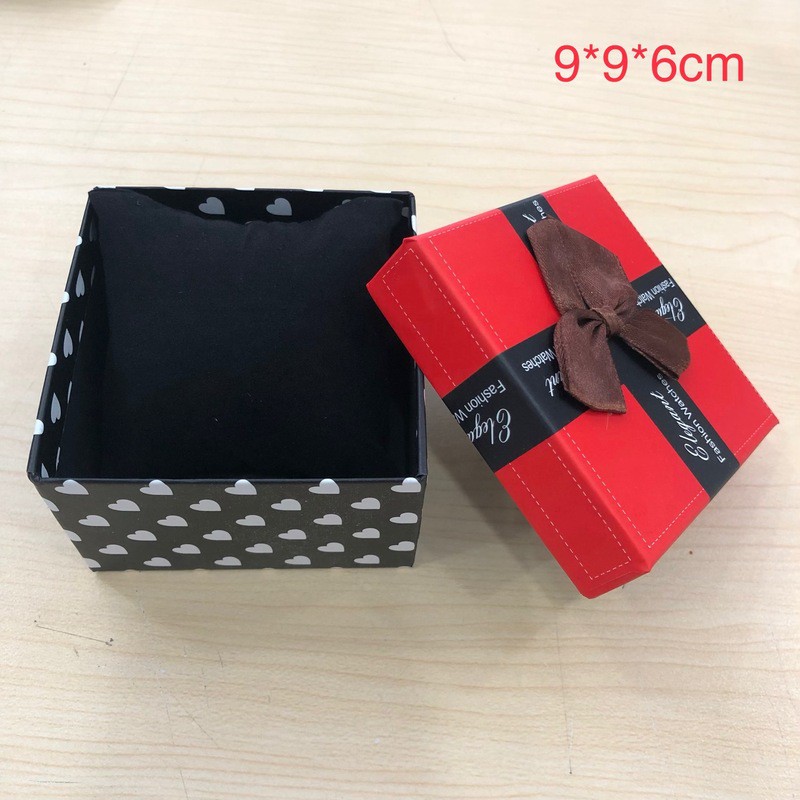 SỈ hộp đồng hồ - hộp quà có nơ xinh đẹp 10x10x7cm
