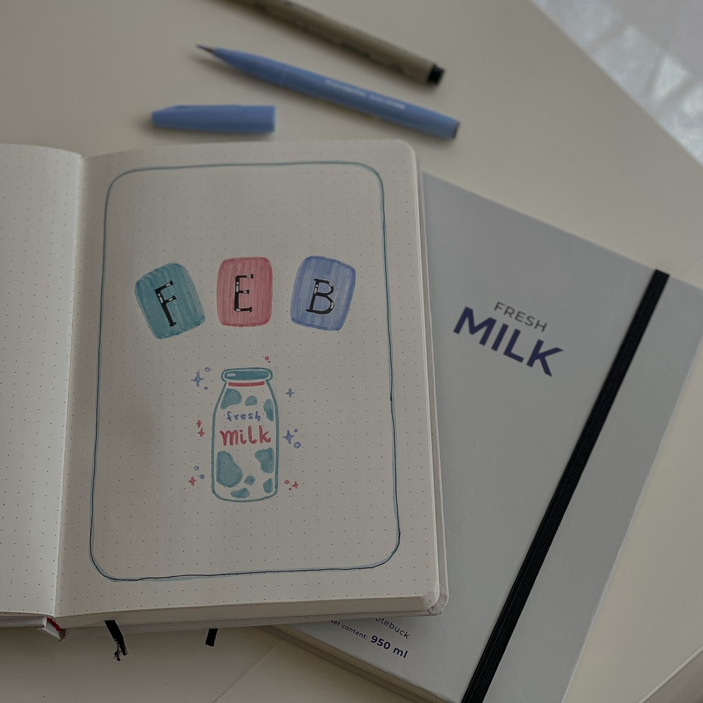 [BEST-SELLER] Sổ tay dotgrid Crabit - Milky Collection - Sổ tay ruột chấm dotgrid, ghi chép, làm bullet journal Chính Hã