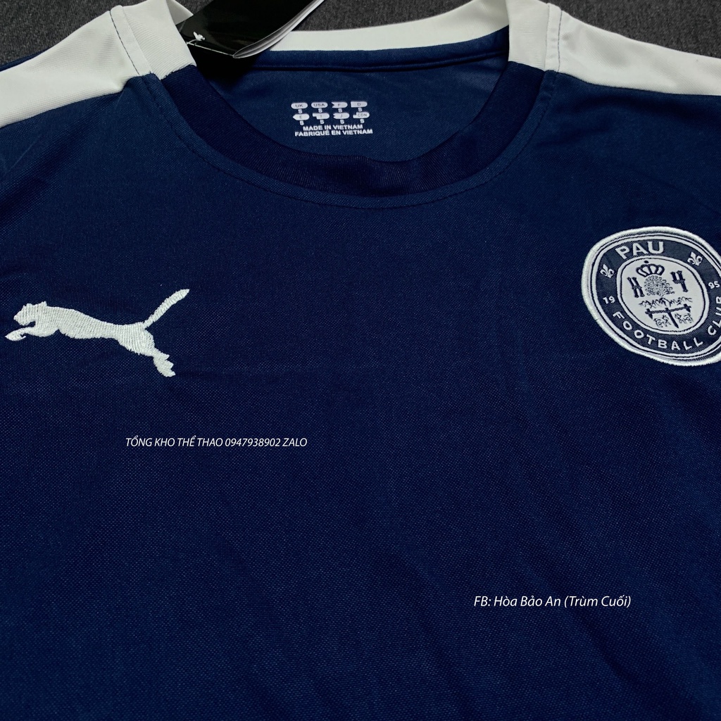 Áo Bóng Đá Training CLB Pau FC 2023 Màu Tím Than - Bộ quần áo thể thao traing Pau FC Mẫu chính thức phom 43-90kg