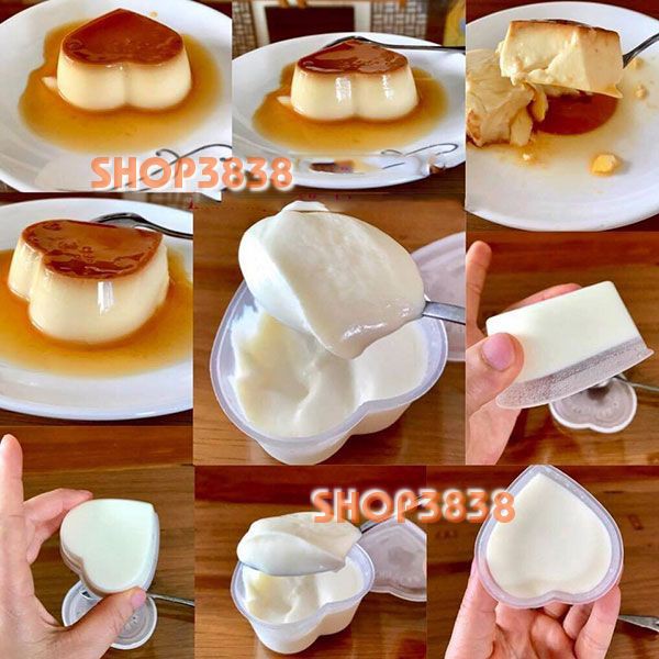 Como 30 Khuôn Làm Bánh Flan Trái Tim Sữa Chua Rau Cau Có Nắp