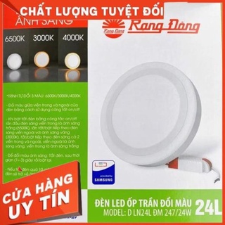 [ đèn led ốp trần đổi 3 màu ánh sáng 24w model: d ln24l đm 247/24w ]