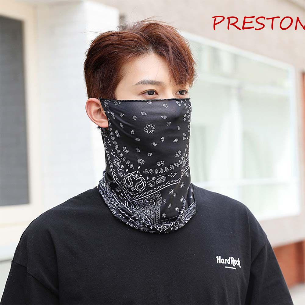 Preston Khăn Choàng Che Mặt Chống Nắng In Chữ Thời Trang Nữ